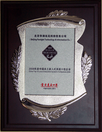 “2008嵌入式系統(tǒng)十佳企業(yè)”獎(jiǎng)牌